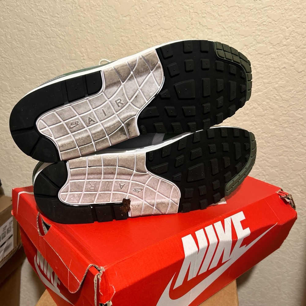 Nike Air Max 1 Spiral Sage OG Green and White Air Max Sneakers - Picture 7 of 7